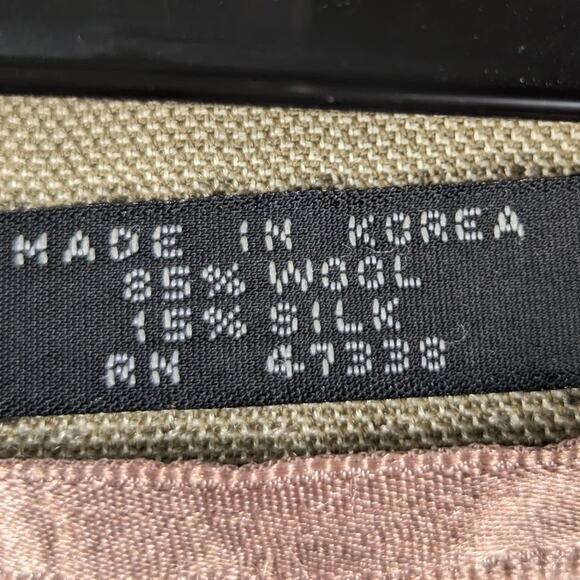 Jones New York 42L Tan Silk Wool Sharkskin Blazer Sport Coat Made in Korea - Picture 3 of 7